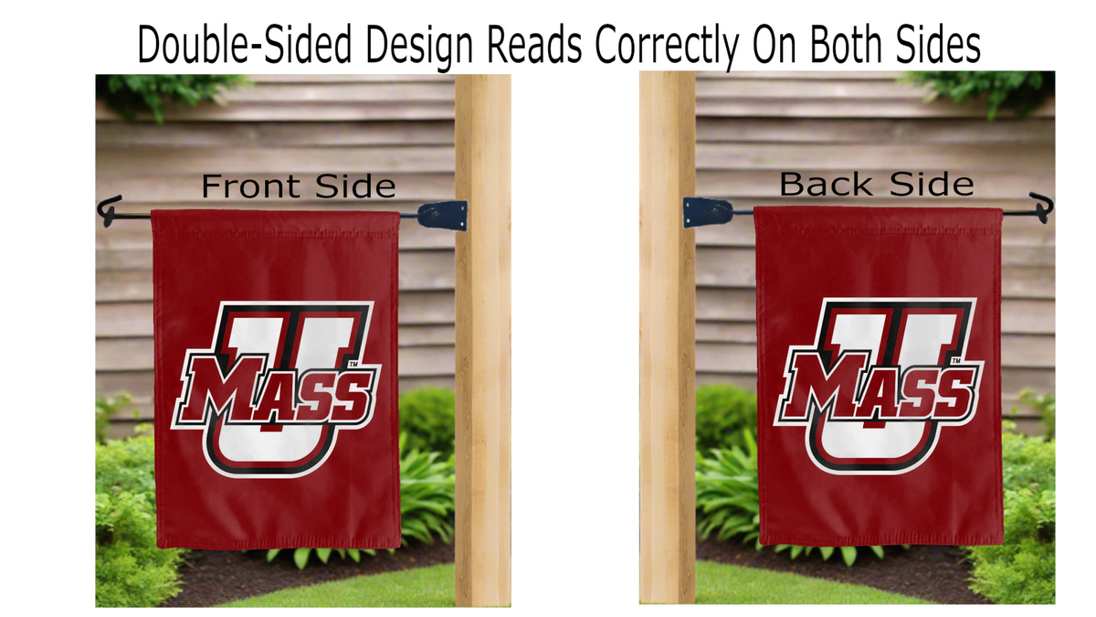 UMASS Minutemen Double Sided Garden Flag