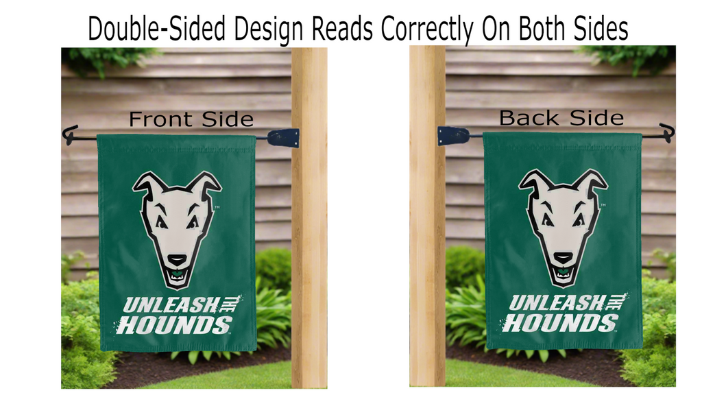Loyola University Maryland - Unleash The Hounds Garden Flag