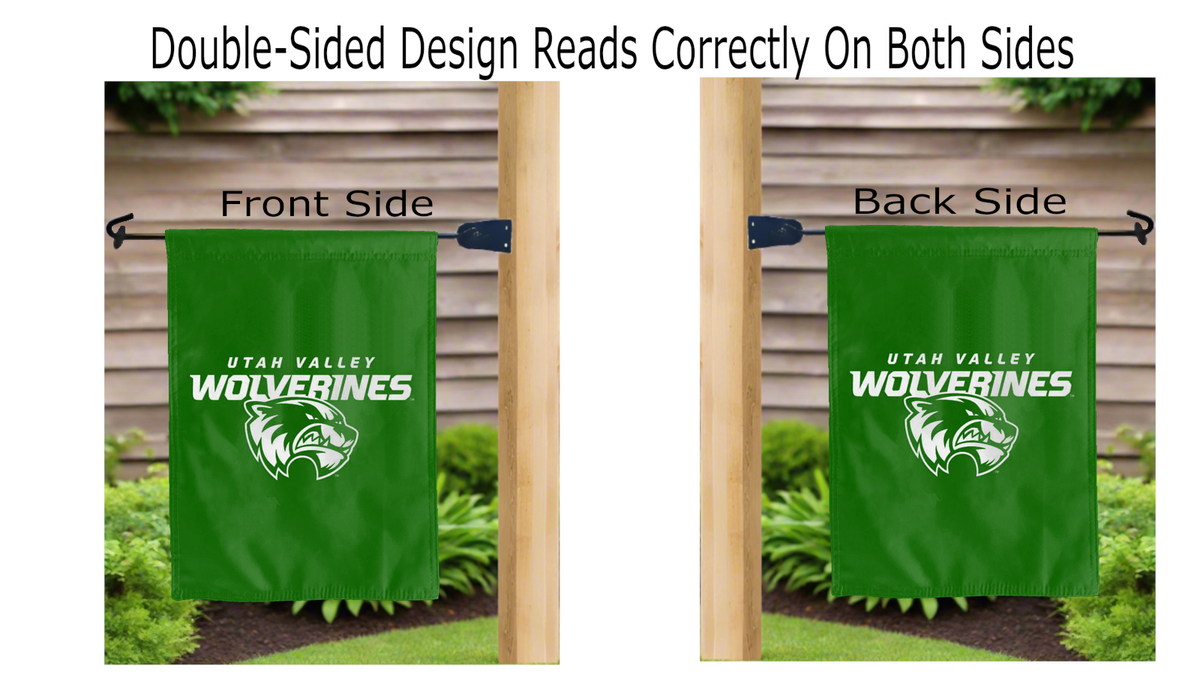 Utah Valley University Wolverines Double Sided Garden Flag
