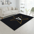 Star Pattern Rug with Letter V for Living Room D...