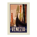 Venezia ‚Äî Gondolas ‚Äî Vintage 1920s Travel Poster | Venice Wall Art