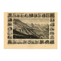 Virginia City 1861 Panoramic Map Poster ‚Äî Nevada Bird‚Äôs-Eye View Print | Vintage Map Wall Art