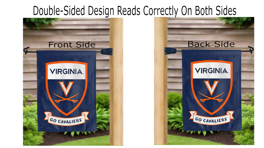 Virginia Go Cavaliers Double Sided Garden Flag