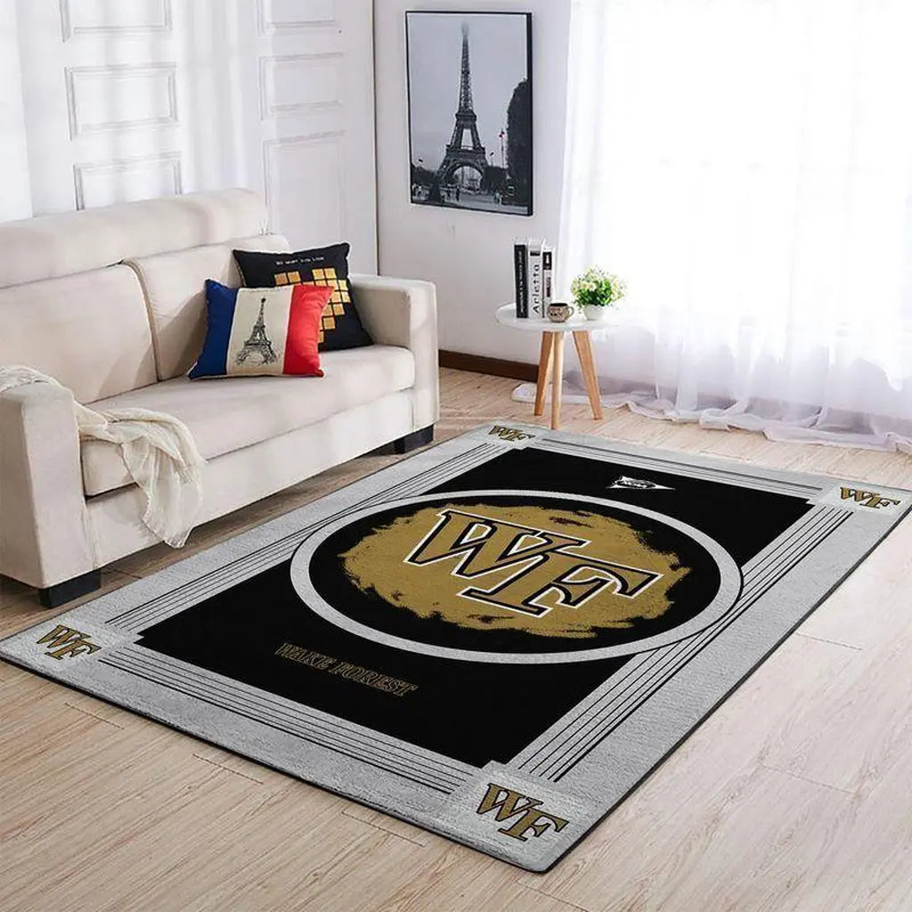 Wake Forest Rug Modern Style for Living Room Decor Red and Gray