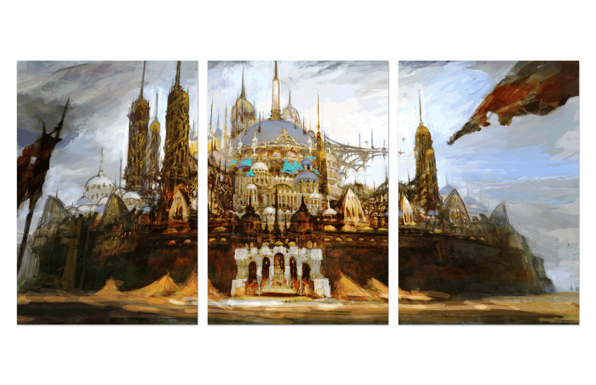 Final Fantasy XIV: A Realm Reborn Poster ‚Äî Ul'dah Set of 3 | FFXIV Square Enix Wall Art