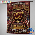 Washington Commanders NFL 250 Years of Freedom 1776-2026 Flag
