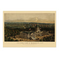 Washington DC 1856 Panoramic Map Poster ‚Äî District of Columbia Bird‚Äôs-Eye View Print | Vintage Map Wall Art