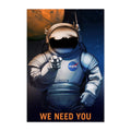 We Need You on Mars Poster ‚Äî Retro NASA Astronaut Recruitment Print | Space Wall Art