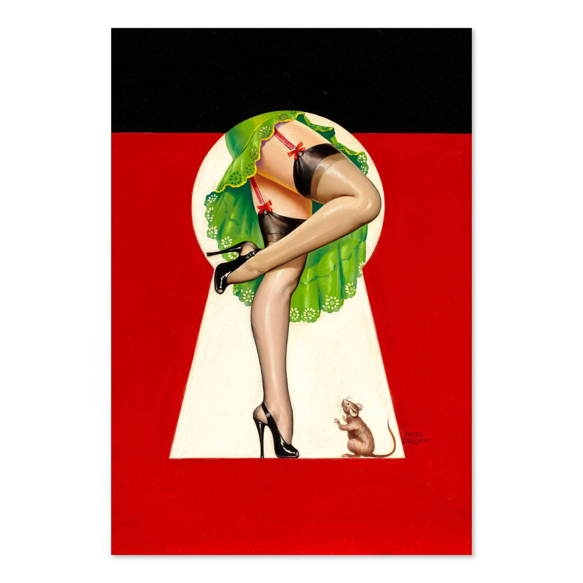 What a View! ‚Äî Peter Driben 1940s Pin-Up Poster | Keyhole Wall Art
