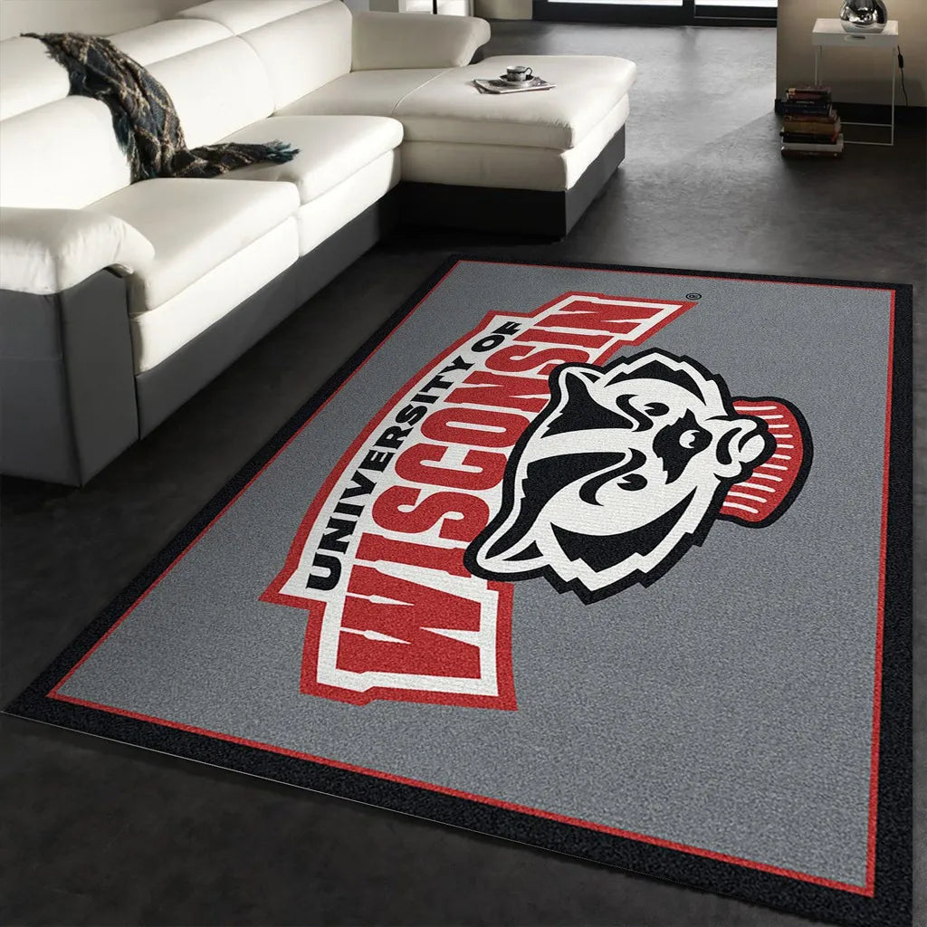 Wisconsin Badgers Rug Ð Logo Area for Livi...