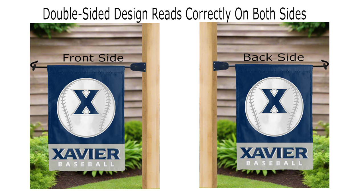 Xavier Baseball Garden Flag