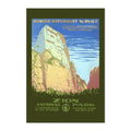 Zion National Park ‚Äî Vintage 1930s Travel Poster | National Park Wall Art